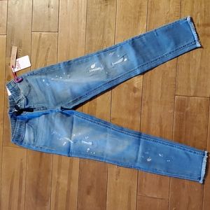 Justice  Denim distressed jegging girls size 12